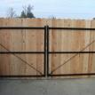 Wood Gate With Steel Frame