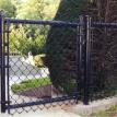 Black Vinyl Coated Chain Link Gate.